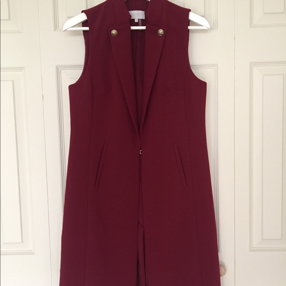Burgundy waistcoat